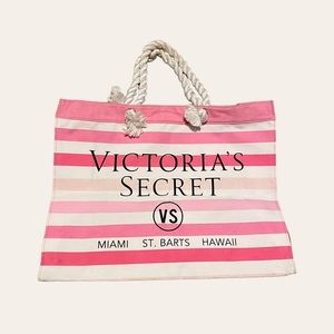 Victoria’s Secret Pink And White Tote Bag - image 1